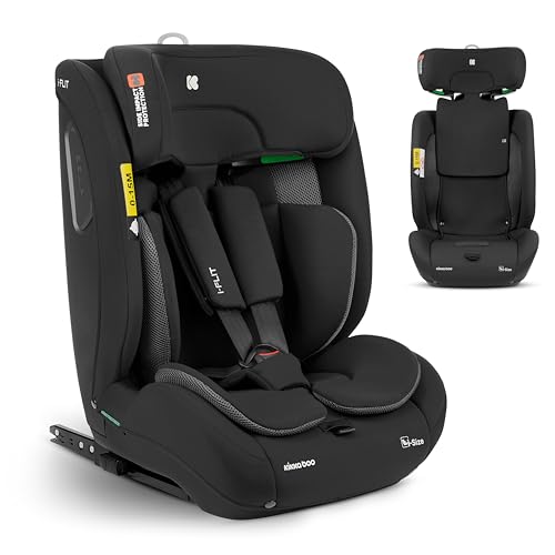 KikkaBoo Cadeira de carro i-Size i-FLIT, 76-150 cm, cadeira de carro grupo 1 2 3 ISOFIX, de 15 meses a 12 anos, de 9 a 36 kg, Top Tether, Side Protect Sistema SPS, 12 posições repousões. Acabamentos - 1