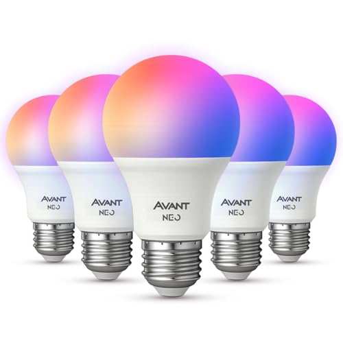 Kit 5 Lâmpadas AVANT NEO Smart LED 10W E27 Dimerizável RGB Compatível com Alexa e Google Home Controle voz Wifi Casa Inteligente Tuya - 1
