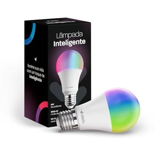 Lâmpada Inteligente RGB Velds, Wi-Fi Smart LED, 16 Milhões de Cores, 9W, Controle por App, Iluminação Ajustável, 800lm, Compatível com Alexa e Google Assistente, Bivolt - 1
