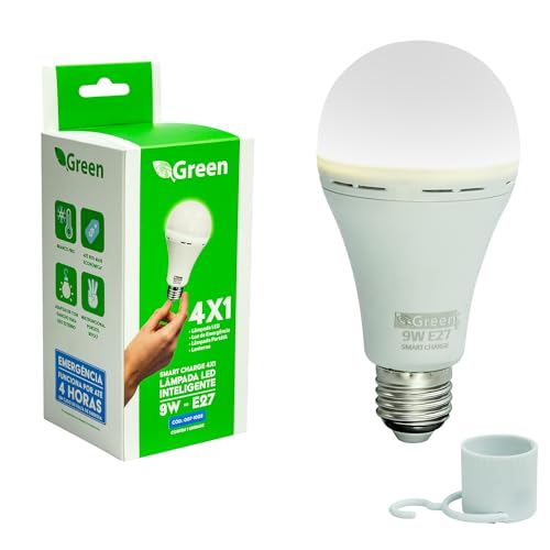 Lâmpada Led Inteligente De Emergência Recarregável Bivolt Green - 1