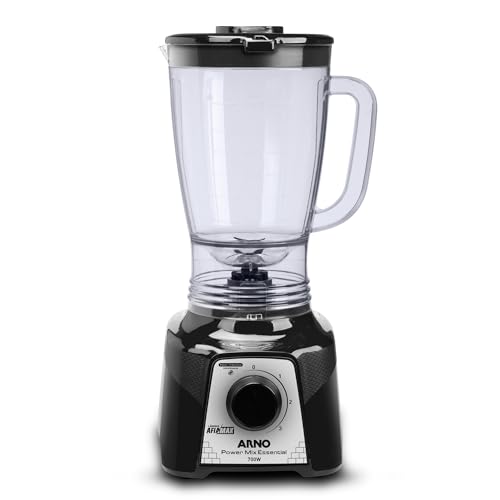 Liquidificador Arno Power Mix 700W LQ19, Preto, Jarra de 2,4L, 4 Lâminas AFIAMAX 18% Mais Afiadas, 3 Velocidades, Alta Durabilidade e Desempenho Superior, 110V - 1