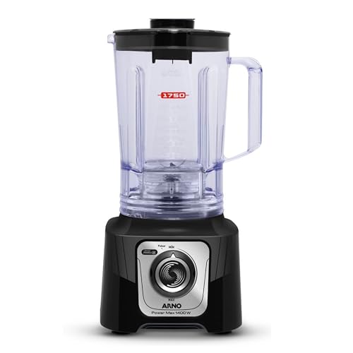 Liquidificador Arno Powermax 1400W LN65 Preto, com 6 Lâminas Powelix Pro, 3,1L de Capacidade, Tecnologia Comfort Control e Design Arno, 110V - 1