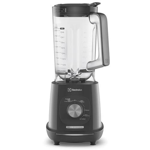 Liquidificador Electrolux 1500W 3,2L Pulsar 3 em 1 15receitas pre-programadas Efficient com TriForce 15 Velocidades Cinza EBL1500 220v - 1