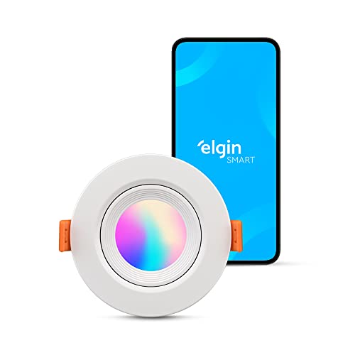 Luminária LED Ecospot Inteligente 5W 3000-6500k Elgin Redonda WIFI RGB Bivolt Compatível com Alexa e Google Home - 1