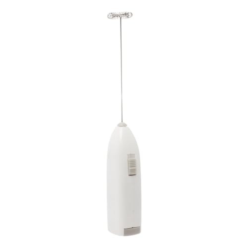 LYOR - Mini Mixer Misturador Elétrico para Bebidas - Inox e Plástico Branco - Eficiente e Compacto para Batidas e Misturas Rápidas - 1