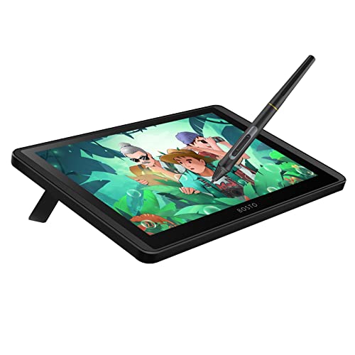 Mesa Digitalizadora, 12HD-A H-IPS LCD Graphics Drawing Tablet Monitor, 11,6 polegadas, com suporte à função de inclinação Windows OS Tablet, Baixo consumo alimentado por USB - 1
