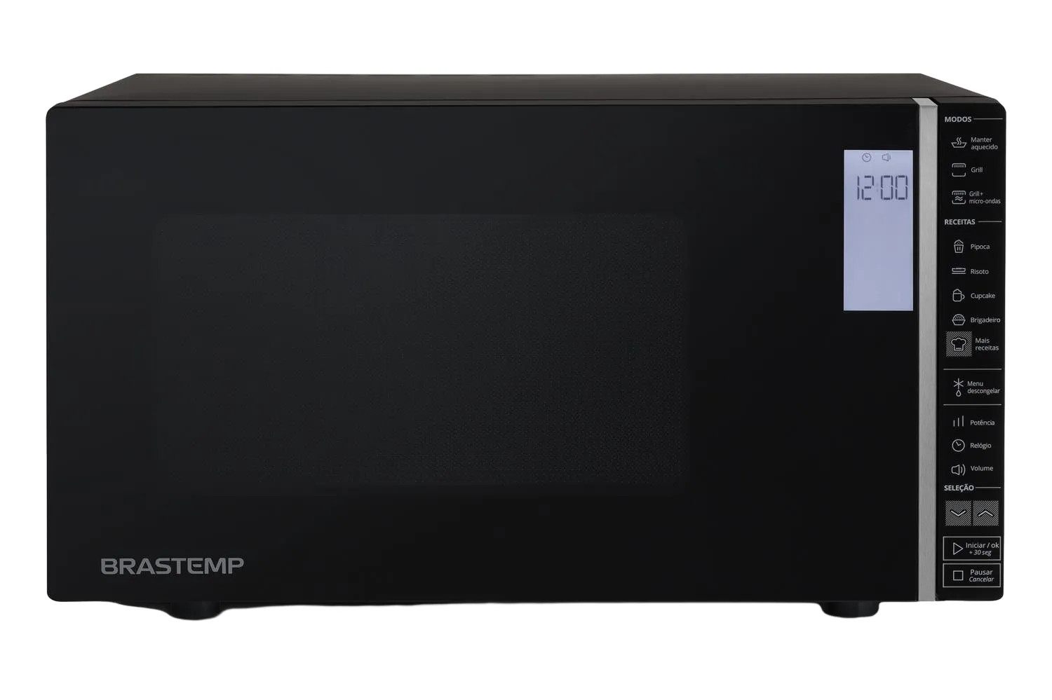 Micro-Ondas Brastemp 32 Litros Preto Com Grill E Painel Integrado - Bmg45ae 110V