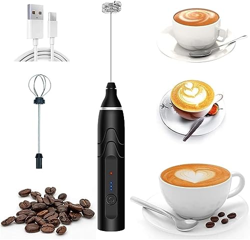 Mini Mixer Portátil Misturador de Bebidas Batedor Espumador de Leite USB Recarregável Cozinha Cafe Ovo - 1