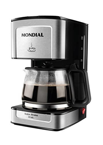 MONDIAL Cafeteira Elétrica Dolce Arome, 220V, 550W, Preto/Inox - C-43-20X-SI