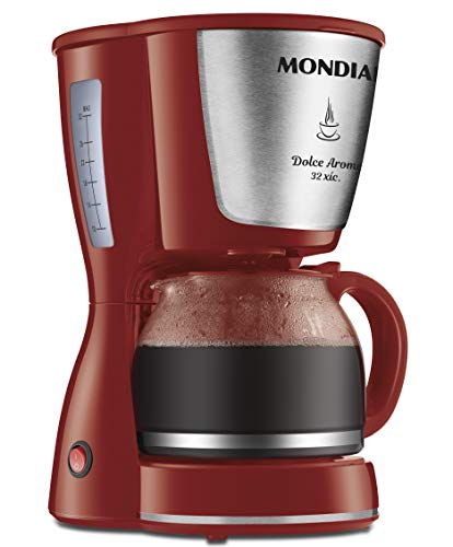MONDIAL Cafeteira Elétrica Dolce Arome, Vermelho/Inox, 800W, 220V - C-32-32X-R