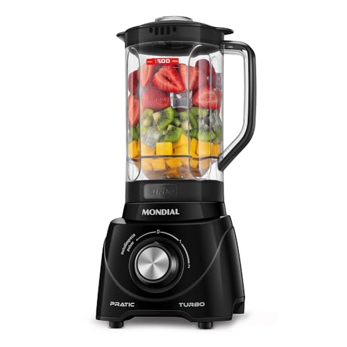MONDIAL Liquidificador Pratic Turbo, Preto, 550W, 110V - L-98-B - 1