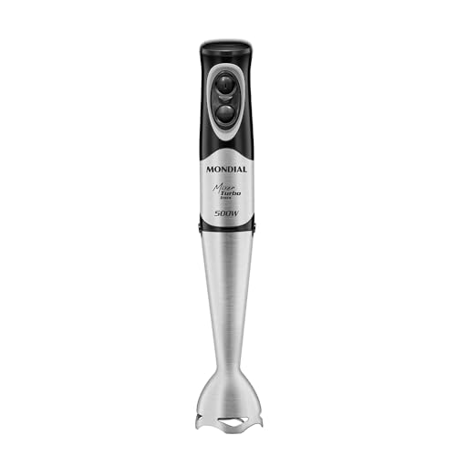 MONDIAL Mixer Turbo Inox, Preto/Inox, 500W, 220V - M-16-BI - 1