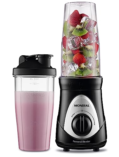 MONDIAL Personal Blender, Preto/Prata, 300W, 110V - DG-01 - 1