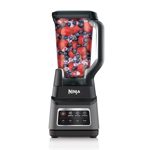 Ninja standalone liquidificador 127v- 1200 Watts de Potência Máxima, 3 Funções para Smoothies, Bebidas Geladas e Cremes com Auto IQ, Jarra Total Crushing de 2,1L com Tampa, Cinza Escuro. - 1