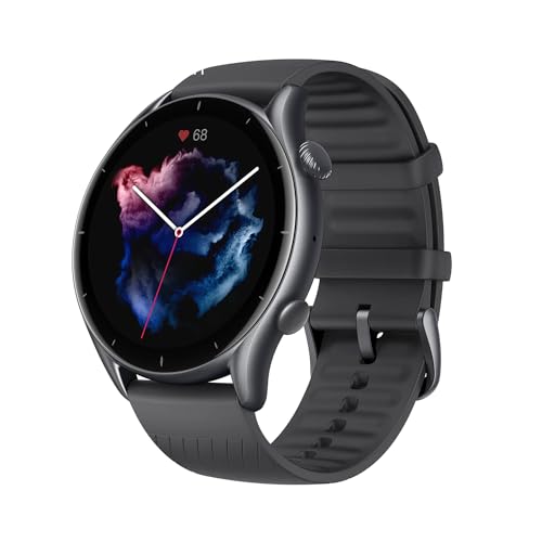 Novo amazfit gtr 3 GTR-3 gtr3 smartwatch 1.39 "amoled display alexa built-in gps monitoramento de saúde relógio inteligente para android ios (Black) - 1