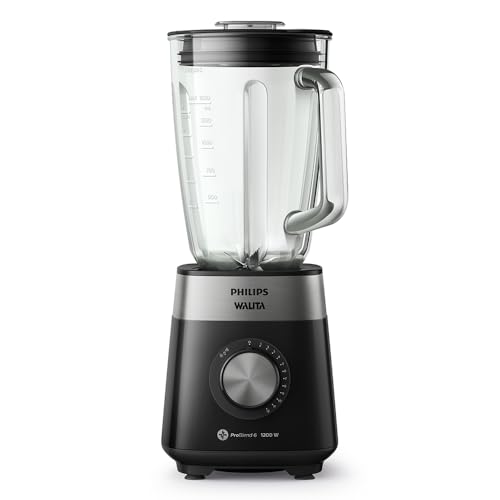 Philips Walita Preto Liquidificador Série 5000, Jarra Vidro, Copo de 2 L, Copo de 2 L, Lâminas removíveis, 1200W, 220V (RI2242/92) - 1