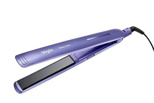 Prancha Alisadora Glossy Color Elgin Tourmaline íon, Trava de segurança Roxo, Chapinha - Bivolt - 1