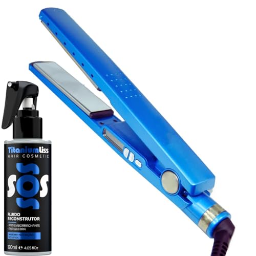 Prancha Chapinha Profissional Nano Titanium 450°F Bi Volt Protetor Térmico SOS Titanium Liss - 1