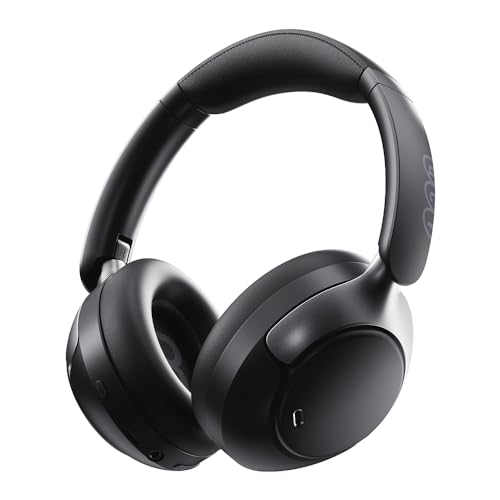 QCY H3 PRO ANC Fone de Ouvido Bluetooth, Headphone ANC Adaptáveis, Cancelamento Ativo de Ruído de 50 dB, Áudio sem fio de Alta Resolução LDAC, 55 Horas de Reprodução, Preto - 1