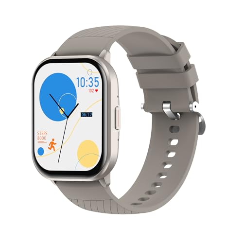 Relógio Digital Feminino Masculino Smartwatch Inteligente Bluetooth, Full Touch a Prova d 'água IP68 com 120+ Modos de Exercício e Esporte, Prata