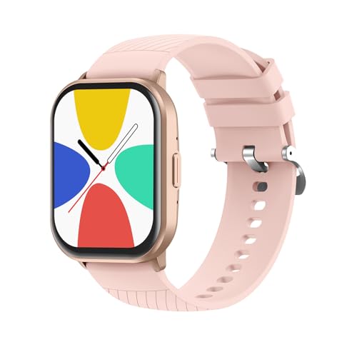 Relógio Digital Feminino Masculino Smartwatch Inteligente Bluetooth, Full Touch a Prova d 'água IP68 com 120+ Modos de Exercício e Esporte, Ouro Rosa