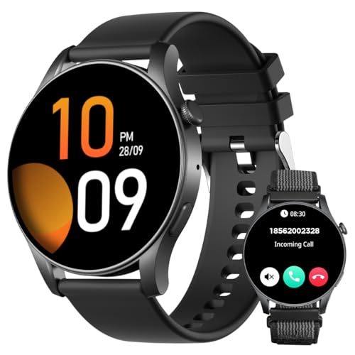Relogio Smartwatch Feminino e Masculino Unissex 1,43" AMOLED Touchscreen, Bluetooth Atender/Fazer, IP67 à Prova d'Água, 100+ Modos, Fitness e Sono, Relógio Inteligente Smartwatches para Android iOS