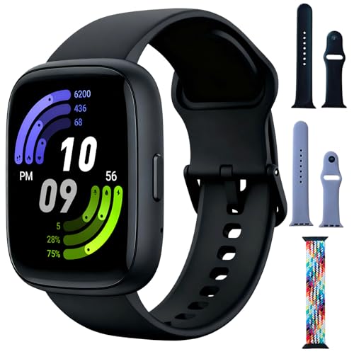 Relogio Smartwatch Feminino e Masculino,Smartwatch GPS,Tela HD de 1,85" Full Touch, Modos Esportivos, Inclui 3 Pulseiras, Compatível com Android iOS amarelo preto