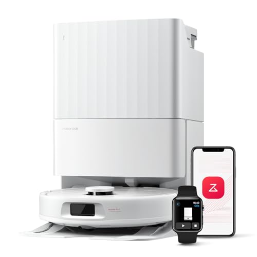 roborock Robô aspirador e esfregão QV 35A, sucção de 8000pa, atualizado da Qrevo S, escovas antiembaraço, prevenção de obstáculos inteligente, lavagem de esfregão automático, autoesvaziamento e