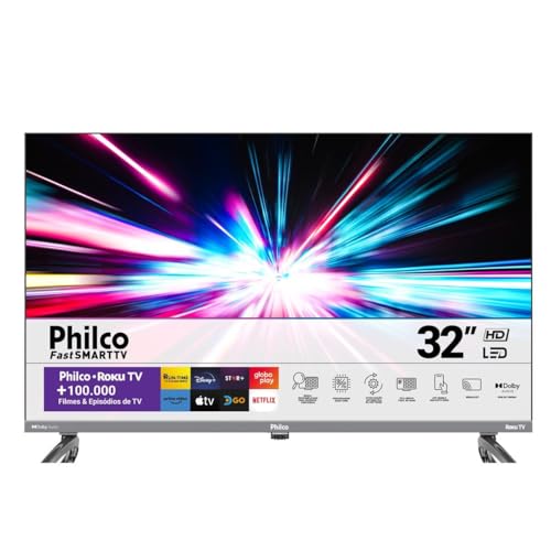 Smart TV 32” Philco PTV32K34RKGB Roku TV Led Dolby Audio - 1