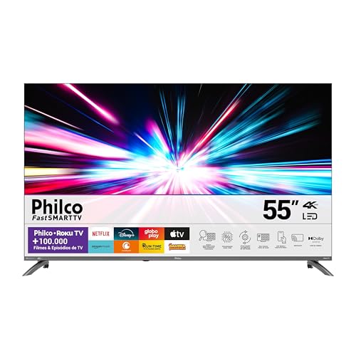 Smart TV 55" Philco 4K UHD LED Roku TV Dolby Audio P55CRA - 1