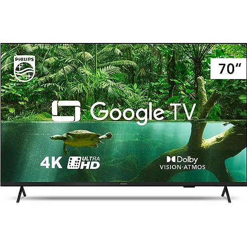Smart TV Philips 70" 4K 70PUG7408/78, Google TV, Comando de Voz, Dolby Vision/Atmos, VRR/ALLM, Bluetooth - 1