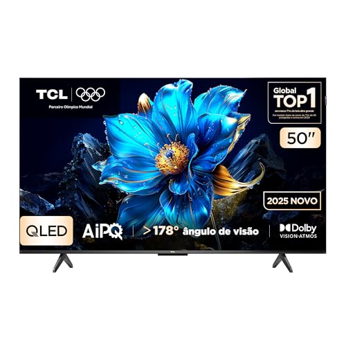 Smart TV TCL 50 Polegadas QLED 4K P7K WiFi Bluetooth Google TV HDR10+ Dolby Atmos Dolby Vision 50P7K - 1