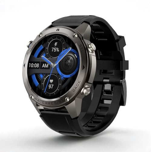 Smartwatch Brave à Prova d'Água, 170+ Modos Esporte, GPS Duplo, Resistência Militar IP69K, 10 Dias Bateria