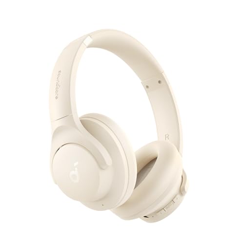 soundcore Q20i da Anker, Fone de Ouvido Bluetooth com Cancelamento de Ruído Híbrido Ativo, Headphone Sem Fio, 60h Bateria, Áudio Hi-Res, Graves Potentes, App Personalização, Modo Transparência, Branco - 1