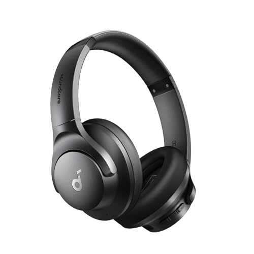 soundcore Q20i da Anker, Fone de Ouvido Bluetooth com Cancelamento de Ruído Híbrido Ativo, Headphone Sem Fio, 60h Bateria, Áudio Hi-Res, Graves Potentes, App Personalização, Modo Transparência, Preto - 1