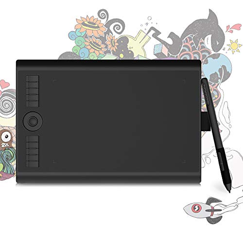 Tablet de desenho GAOMON M10K PRO 10 x 6,2 polegadas, tablet de arte digital, suporta função de inclinação e radial com 10 teclas de atalho, caneta stylus sem bateria, funciona com - 1