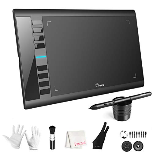 Tablet de desenho gráfico UGEE M708 25,4 x 15,2 cm Tablet de desenho grande com 8 teclas de atalho, Stylus passiva de 8192 níveis de pressão, UGEE M708 Tablet gráfico para pintura, design, esboço de criação de arte - 1