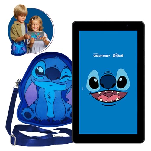 Tablet Positivo Vision Tab 7 Stitch - Processador Octa-core 3gb Ram 64gb Armazenamento, Tela 7 Ips, Bateria 3100mah, Android 14 Go, Wi-fi - Preto - Inclui 2 Itens De Proteção (capa e bolsa) - 1