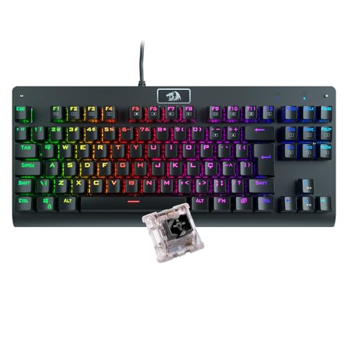 Teclado Mecânico Gamer Redragon Dark Avenger Preto RGB Switch Preto K568RGB-2 - 1