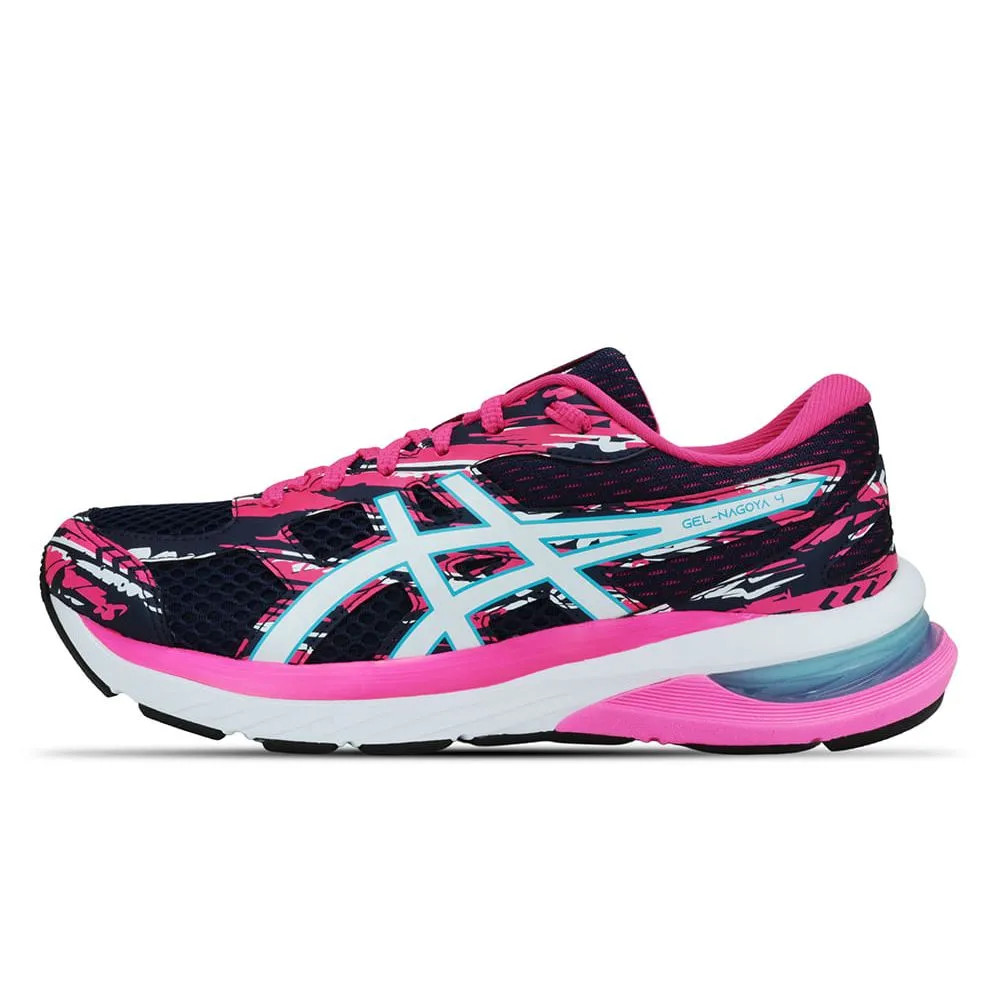 Tênis ASICS GEL-Nagoya 4 - Feminino - Azul Marinho com Rosa - 1