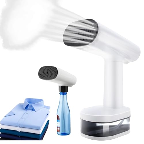 Vaporizador de roupas portáteis, Com adaptador para garrafa externa, Ajuste de três velocidades, Visor LED, Tanque de água de 370 ml, Com escova, Adequado para todos os tecidos de roupas (220V) - 1