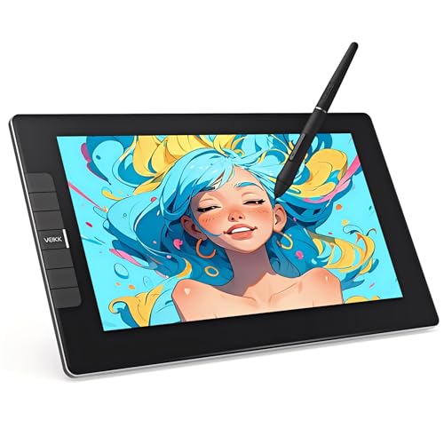 VEIKK Mesa digitalizadora Monitor laminado completo VK1200V2 de 11,6 polegadas, tablet de desenho de tela IPS HD com luva de arte e caneta, compatível com PC/Mac/Chromebook para ensinar anime - 1