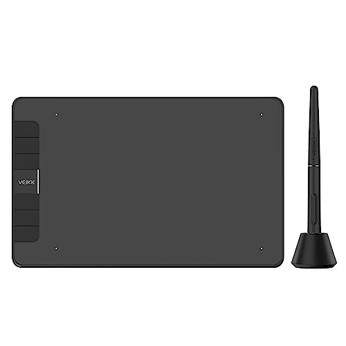 VEIKK Tablet de desenho VK640, tablet OSU de 6 x 4 polegadas com caneta sem bateria, tablet gráfico digital para Android, Windows, Mac, Chrome Linux, suporta função de inclinação, 6 teclas de atalho - 1