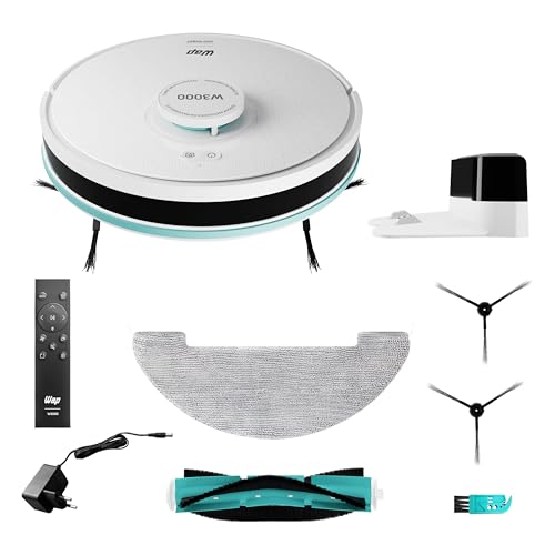 WAP Aspirador de Pó Robô ROBOT W3000, 350ml, com Sensor Anticolisão e Mapeamento LSD e SLAM, 24mbar 48W 19V Bivolt