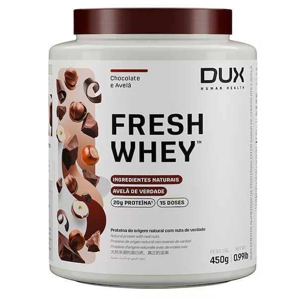 Dux Nutrition Lab Fresh Whey 450g Chocolate e Avelã - 4