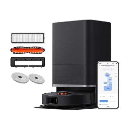 XIAOMI Robot Vacuum X20 MAX - Robot aspirador e limpa-chão com sistema inteligente de navegação a laser (LDS), sucção de 8000 Pa, caminhos de limpeza em ziguezague, preto (versão ES)